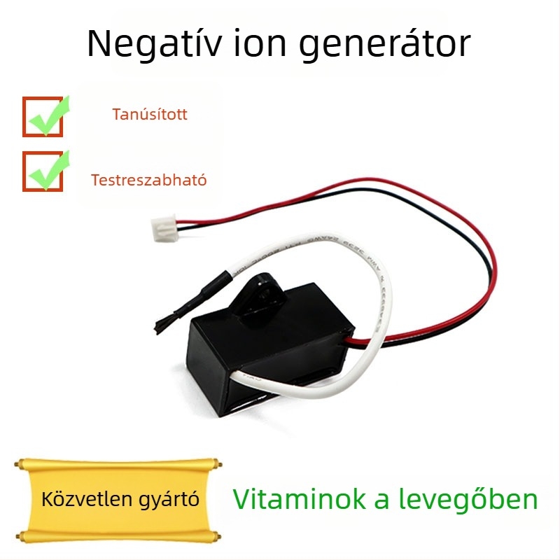 Hordozható levegőtisztító negatív ion-generátorral, 3.7V/5V, autó- és otthoni használatra; eltávolítja a passzív dohányzást.
