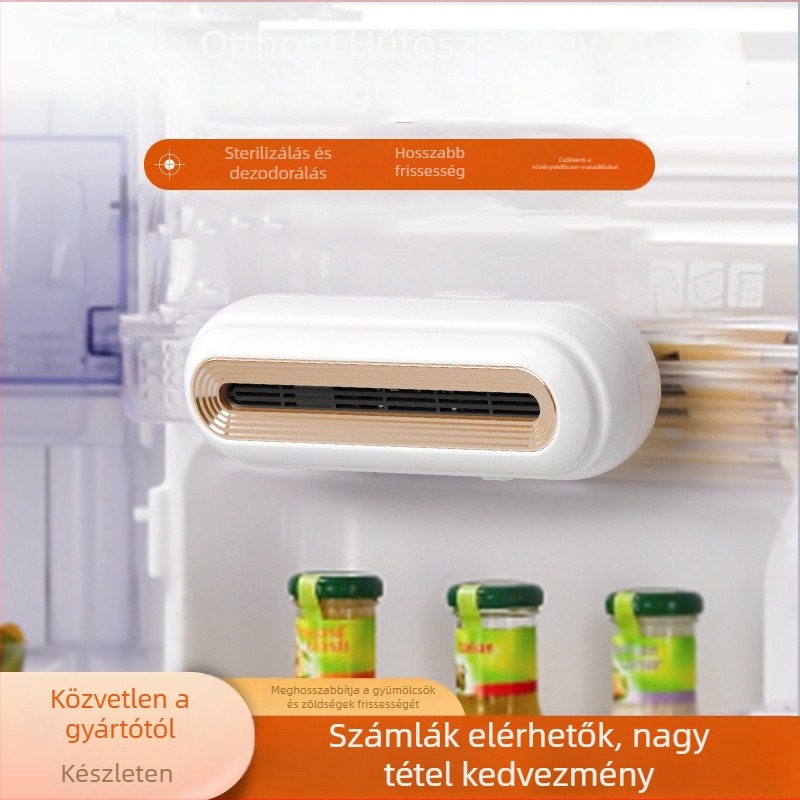 Hűtőszekrény ozon-dezodoráló és sterilizáló negatív ionokkal — falra szerelhető, 50 m3/h, zaj < 36 dB, alkalmas 10 m²-nél kisebb terekhez