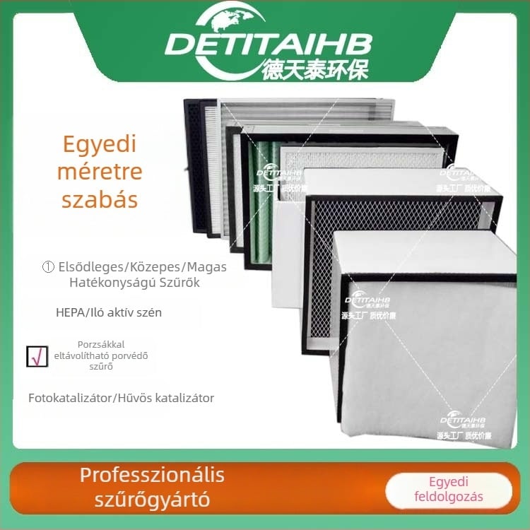 DETITAIHB légszűrő berendezéshez való szűrővata — adszorpciós technológia; közepes hatékonyságú szűrőmag; alkalmas moxibustion, forrasztás, lézeres jelölés, lézeres vágás, gravírozás és por eltávolítás.