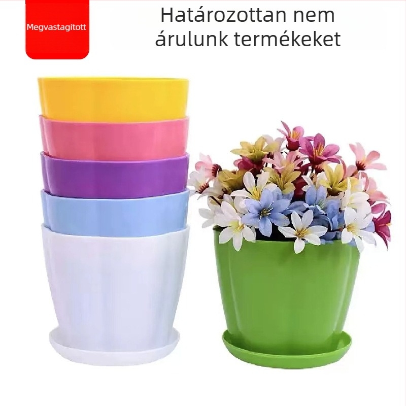 Gyanta alapú szirmok alakú virágtartó, tök alakú, műanyag virágtartó porcelánhatású felülettel