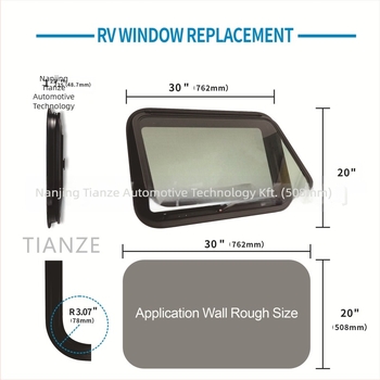 RV ablakok lakókocsikhoz, vészkijárati/kiárati ablak, kifelé nyíló, alumínium-üveg konstrukció, testreszabható, univerzális/RV/Camper kompatibilis