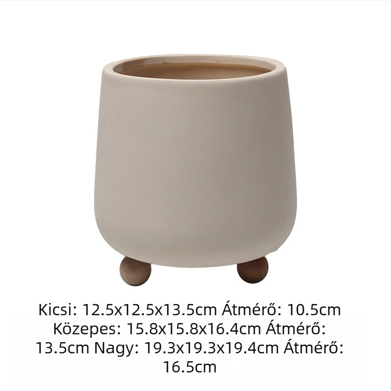 Lábakkal ellátott kerámia virágtartó, nordic stílusú beltéri művirágokhoz, minimalistikus művészi dizájn, pothos bonsai