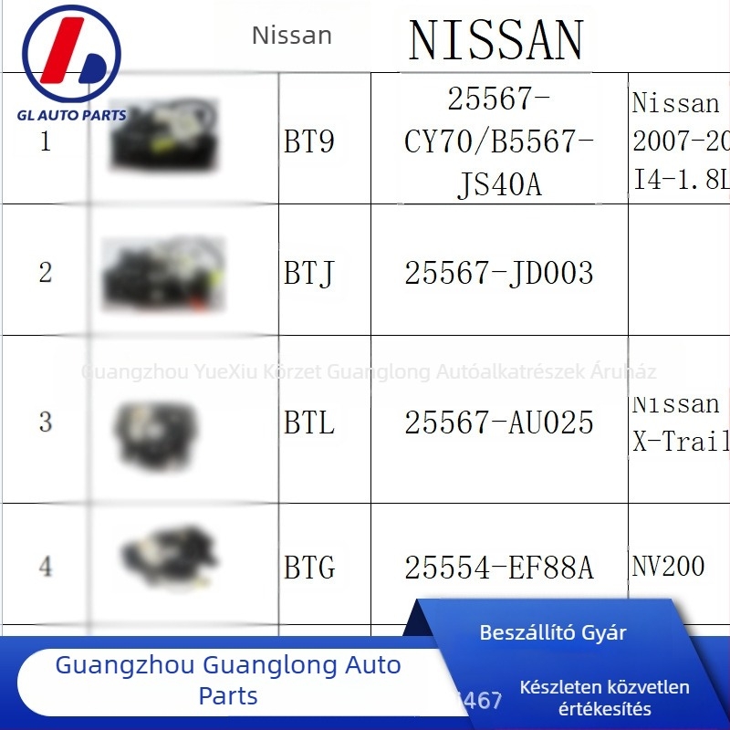 Gépjármű alkatrészek Guanglong Nissan 25560-JD003 25567-JD003