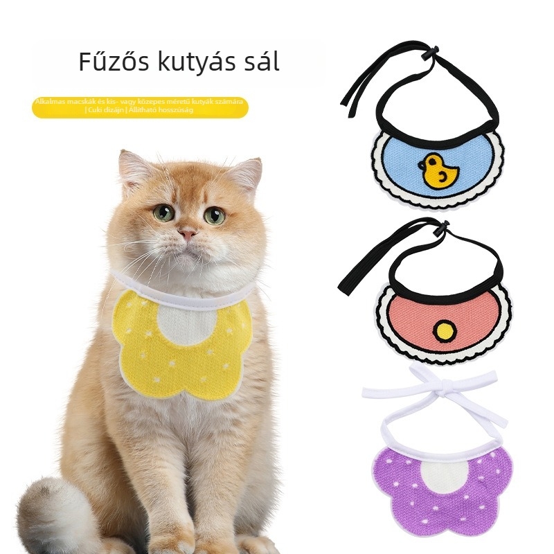 Állati nyálkendő, rajzfilm mintázat, gyapjú anyag, univerzális illeszkedés, domborított feldolgozás