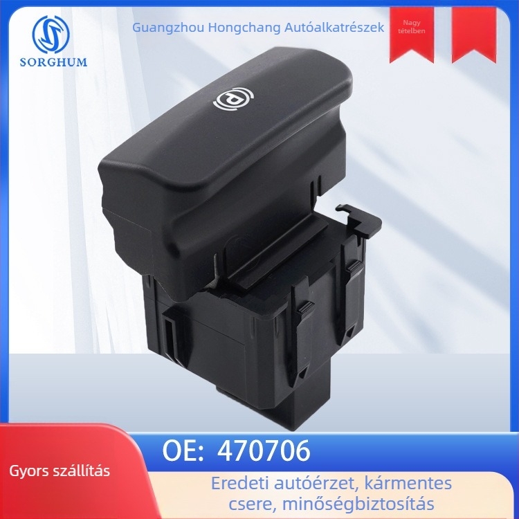 SORGHUM elektronikus kézifék kapcsoló Peugeothoz — modellek 470706/470702/470703; műanyag kivitel