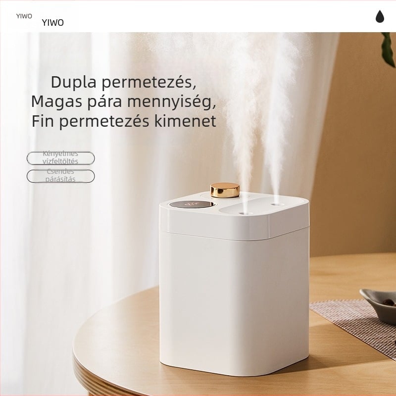 BF13 USB párásító beépített akkumulátorral, két köd kimenettel, 0,5–1 L tartály, zajmentes működés 36 dB alatt