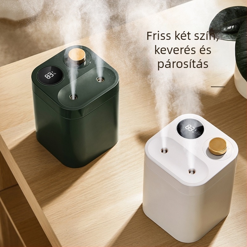 BF13 USB párásító beépített akkumulátorral, két köd kimenettel, 0,5–1 L tartály, zajmentes működés 36 dB alatt