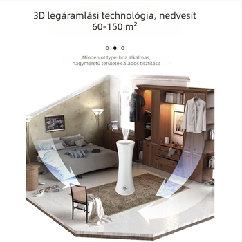 Háztartási párásító: csendes működés, nagy 4.1–6.0 L víztartály, aromaterápia és levegőtisztítás, 21–30 m²-es területhez, USB/AC tápegység, 10 W, 1 párásító kimenet