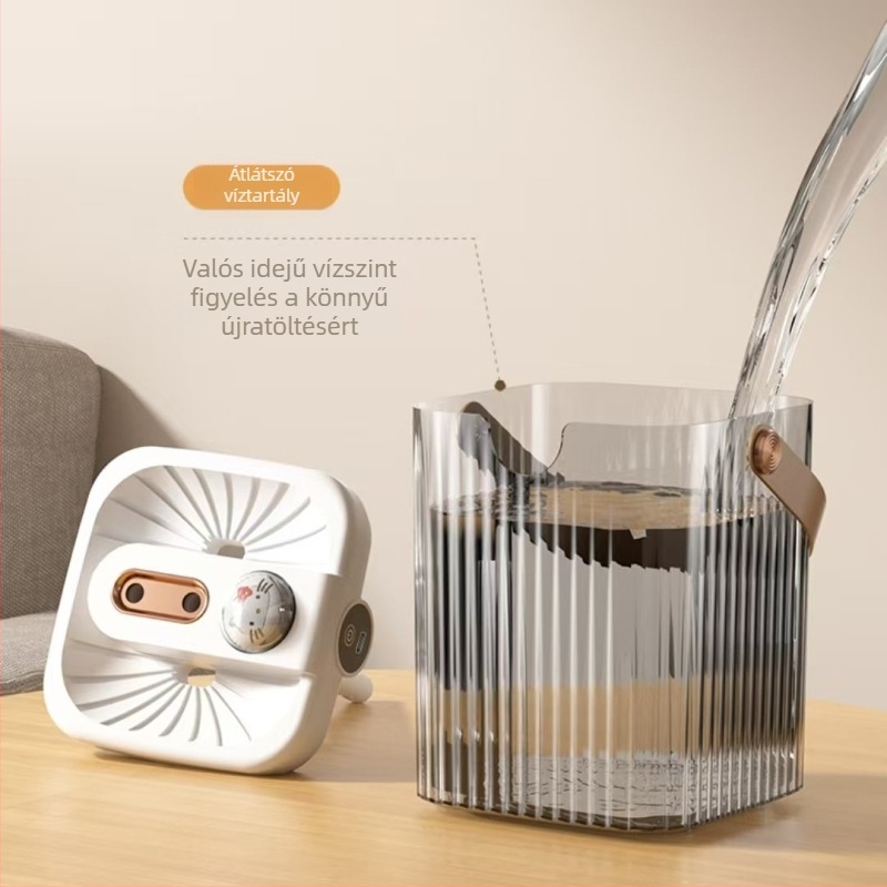 Párásító két permetező kimenettel, 1,0–2,5 l kapacitású tartály, USB-tápellátás, éjszakai világítással (2 kimenet; 1,0–2,5 l; USB; helyiségek 10 m²-ig)