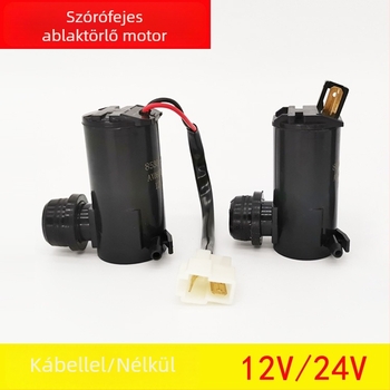 Universális autó vízpermet motor 12V/24V, ablaktörlőhöz, pumpa a vízpermethez, vezetékes
