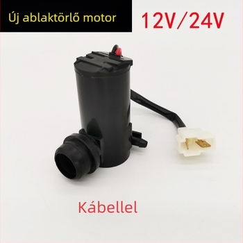 Universális autó vízpermet motor 12V/24V, ablaktörlőhöz, pumpa a vízpermethez, vezetékes