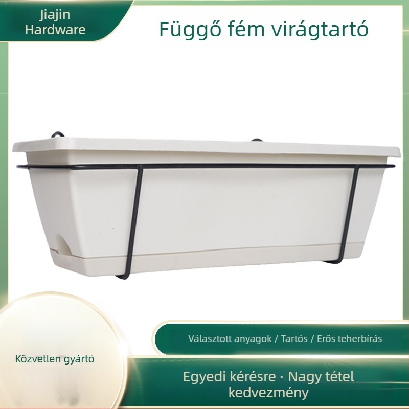 Virágcserép tartó, vasból, falra szerelhető, 1 rétegű, otthoni kertészkedéshez és balkonhoz