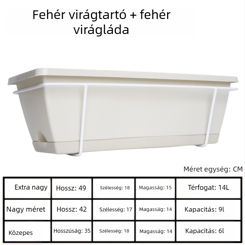 Virágcserép tartó, vasból, falra szerelhető, 1 rétegű, otthoni kertészkedéshez és balkonhoz