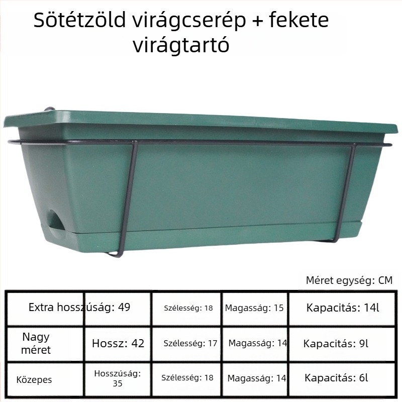 Virágcserép tartó, vasból, falra szerelhető, 1 rétegű, otthoni kertészkedéshez és balkonhoz