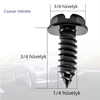 XC-LS13 rendszámtábla keret, rozsdamentes acél + ABS, univerzális illeszkedés