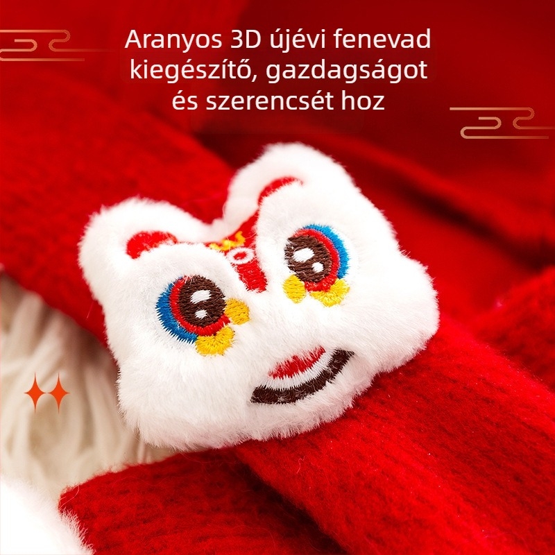 Újév kötött háziállat sál, meleg nyakmelegítő kis testű kutyáknak és macskáknak