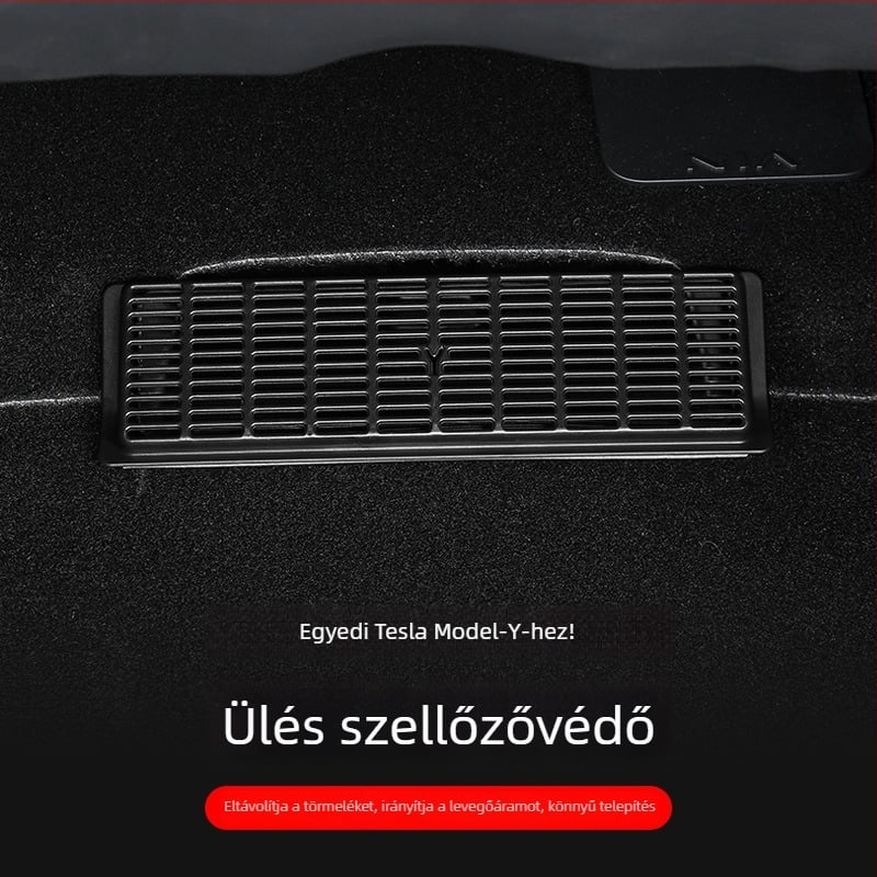 XLYL PVC porvédő burkolat a Tesla Model Y hátsó ülések alatti levegőnyílásához – modell TSLZY, testreszabás elérhető