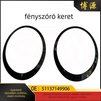 BMW Mini fényszórókeret, kompatibil a 51137149905 és 51137149906 modellekkel, ABS anyag