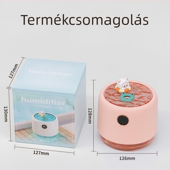 Mini otthoni párásító, csendes működés, asztali használatra, hálószoba és iroda, aromaterápia, újratölthető