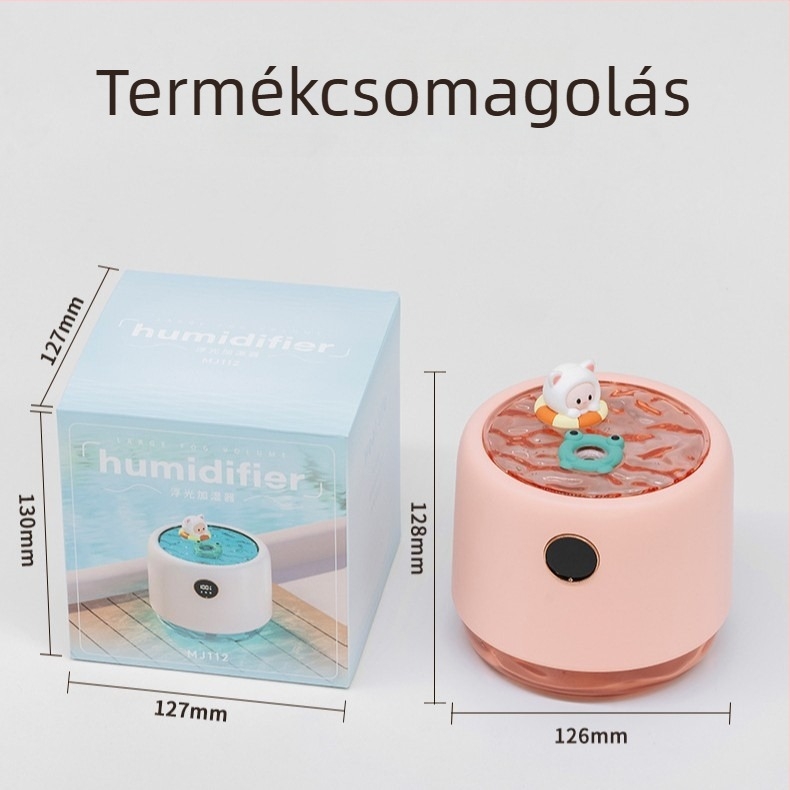 Mini otthoni párásító, csendes működés, asztali használatra, hálószoba és iroda, aromaterápia, újratölthető