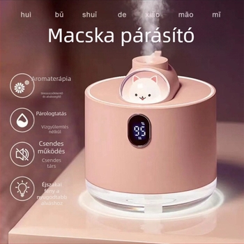 Űrhajó-stílusú USB‑párásító otthonra, hálószobába és irodába, 0,5–1 L víztartály, 1 párásító kimenet, USB táplálás, időzítő 2–8 óra, zaj 36 dB alatt, modell D11