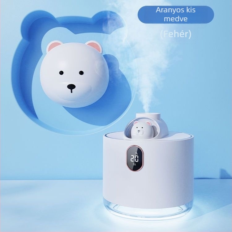 Űrhajó-stílusú USB‑párásító otthonra, hálószobába és irodába, 0,5–1 L víztartály, 1 párásító kimenet, USB táplálás, időzítő 2–8 óra, zaj 36 dB alatt, modell D11