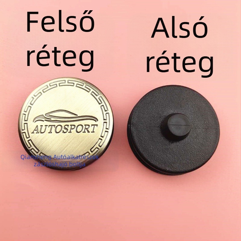 Autóhoz készült padlószőnyeg fix és levehető csattal, kettős rétegű kialakítás, bőr keret, fém csat