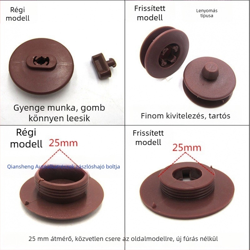 Autóhoz készült padlószőnyeg fix és levehető csattal, kettős rétegű kialakítás, bőr keret, fém csat