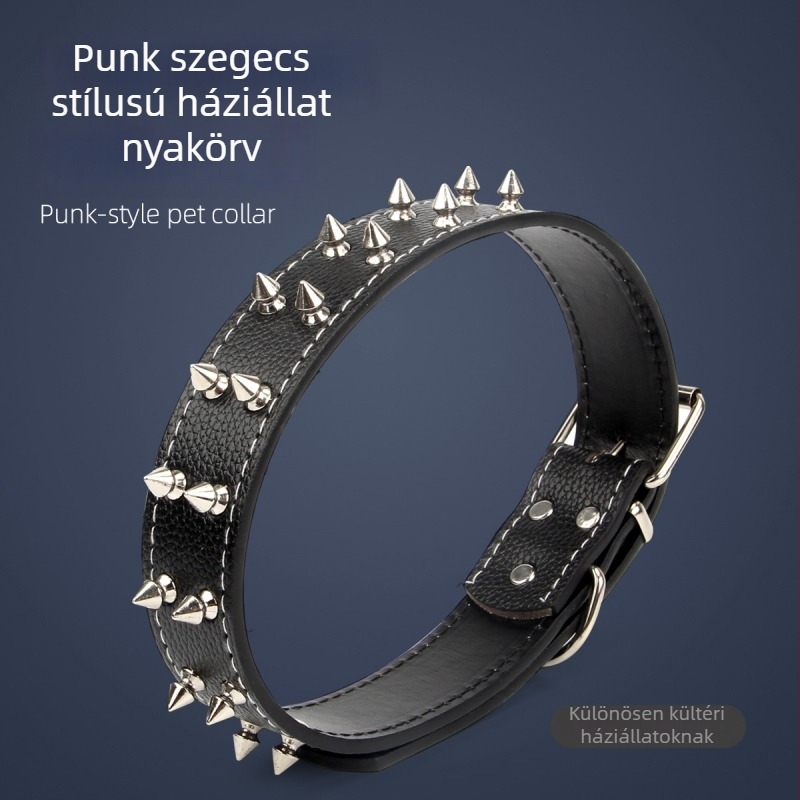 PU anyagú kutyanyakörv, monokróm mintázat, márka Also Pet, kutyák számára, négy évszakos általános