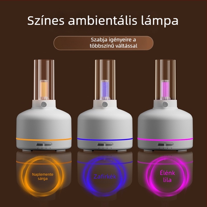 Új retro aromaterápiás készülék hálószobába, éjjeli lámpa, USB párásító és Bluetooth légtisztító