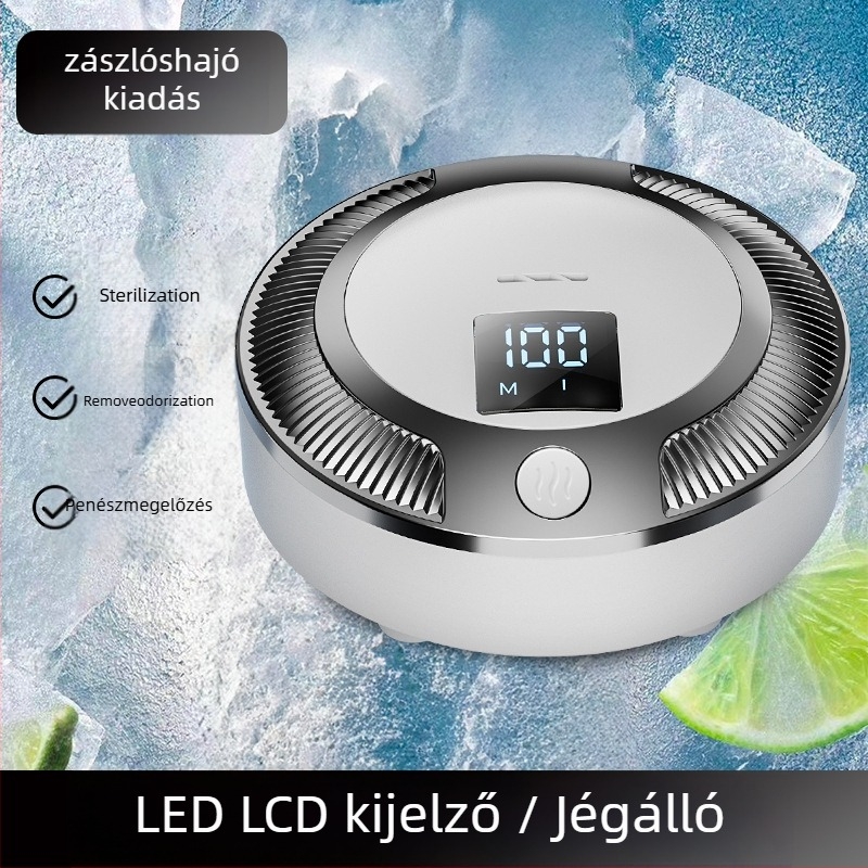 Autóban használható légtisztító ozonos sterilizálással, szag- és formaldehid eltávolítással, 50 m3/h, USB-tápellátás