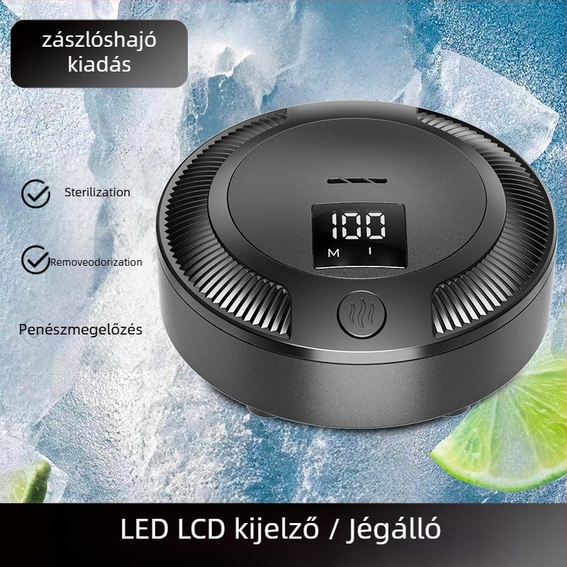Autóban használható légtisztító ozonos sterilizálással, szag- és formaldehid eltávolítással, 50 m3/h, USB-tápellátás