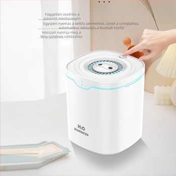 Hermaps X3 Dual Spray otthoni párásító – 2 párásító kimenet, 21–30 m² lefedettség, 1,0–2,5 L tartály, USB tápellátás, 2–8 órás időzítő