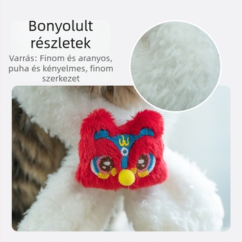 Kisállat sál Cartoon mintával, Shu velvet anyag, sima szövés, hímzett kivitel, egész éves viselet, Little beast