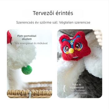 Kisállat sál Cartoon mintával, Shu velvet anyag, sima szövés, hímzett kivitel, egész éves viselet, Little beast