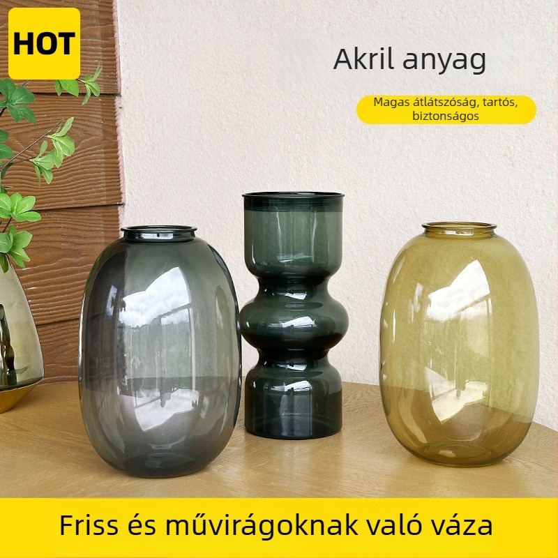 Gyanta virágcserép, padlón álló kivitel, egyszerű stílus, otthoni kertészkedéshez
