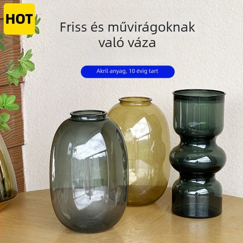 Gyanta virágcserép, padlón álló kivitel, egyszerű stílus, otthoni kertészkedéshez