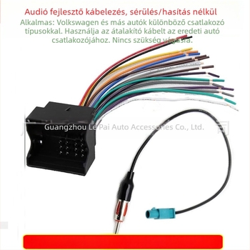 Volkswagenhez készült autó DVD navigációs tápkábel – PVC, 12V, 20 g, Modell 5