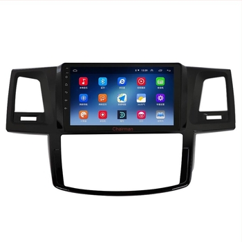Android autós navigációs egység Toyota Hilux / Fortuner számára, 2.5D edzett kijelző, 12V táplálás, 4x45W teljesítmény, tömeg 3 kg