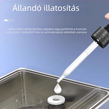 Asztali okos hamutál negatív ionokkal – szag és másodlagos dohányzás eltávolítása (zaj <36 dB; levegőáram 50 m³/h; USB tápegység; gombos vezérlés; otthoni használatra 10 m²-ig)