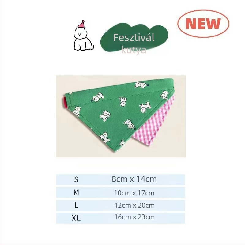 Háziállat nyálkendő karikatúra mintával, poliészter, twill szövés, nyomtatás