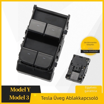 Tesla Model 3/Y ablakemelő kapcsoló, 12V, 40 g, 1081037-02-G/1081037-01-C