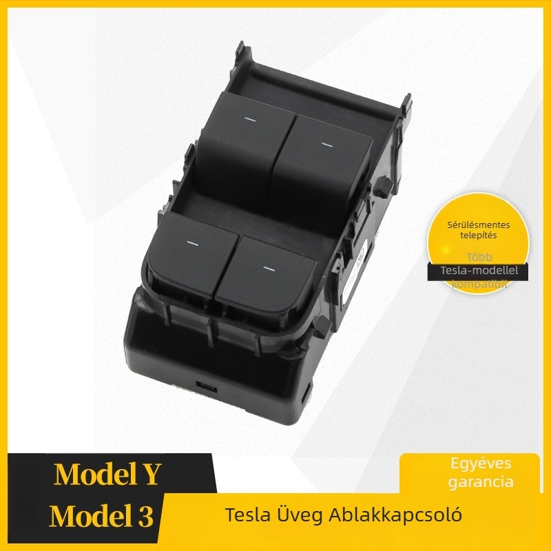 Tesla Model 3/Y ablakemelő kapcsoló, 12V, 40 g, 1081037-02-G/1081037-01-C