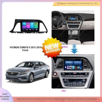 Android navigációs DVD keret Hyundai Sonata 9-hez (2015–2019) – ABS+PC, 1 kg, kompatibilis a Sonata 9 modellel