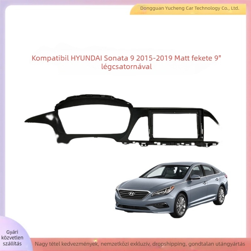 Android navigációs DVD keret Hyundai Sonata 9-hez (2015–2019) – ABS+PC, 1 kg, kompatibilis a Sonata 9 modellel