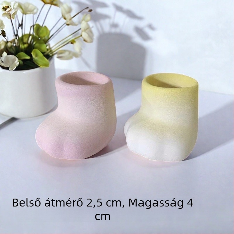 Agyagból készült virágtartó lélegző dizájnnal otthoni kertészkedéshez, állványos kivitel, egyszerű stílus