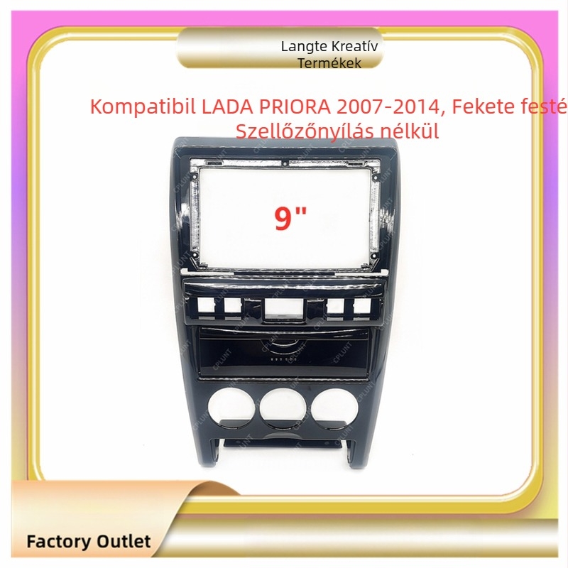 Android navigációs keret LADA Priora autóhoz (ABS+PC, 2013-2019, 1 kg)