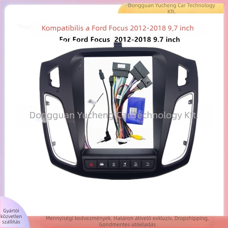 Ford Focus központi konzol DVD panel navigációs keret | ABS+PC | 2012-2018 | 2kg