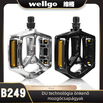 Wellgo DU-B249 hegymászó kerékpár pedál, alumínium ötvözet, önkenő csapágy