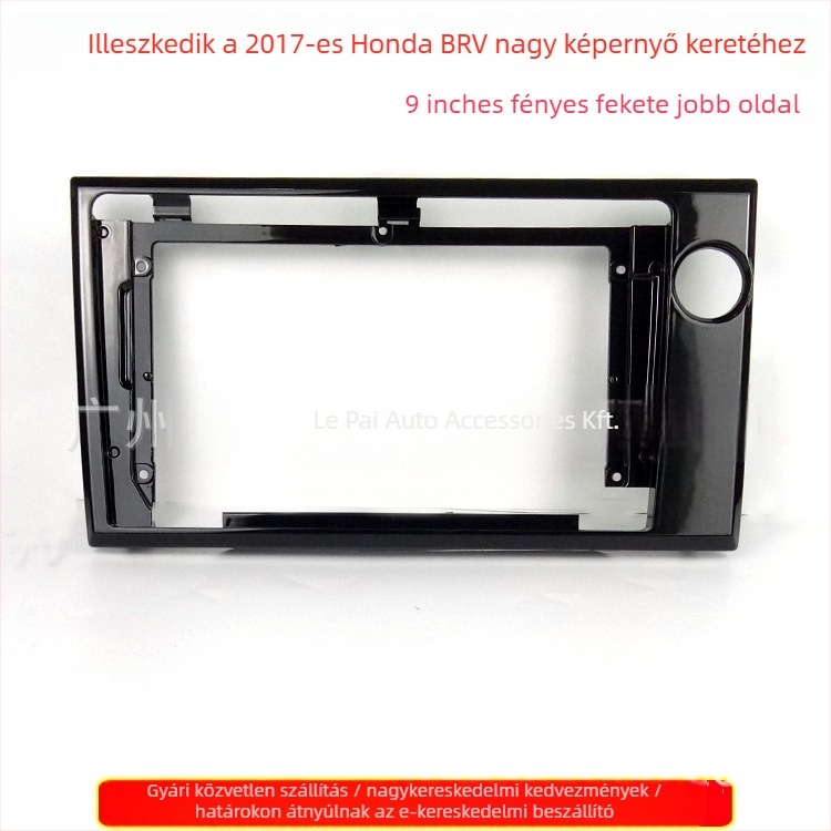 Android-alapú autó DVD központi vezérlő és navigációs panel 2017-es Honda BR-V-hez, műszerfalba illeszkedő keret